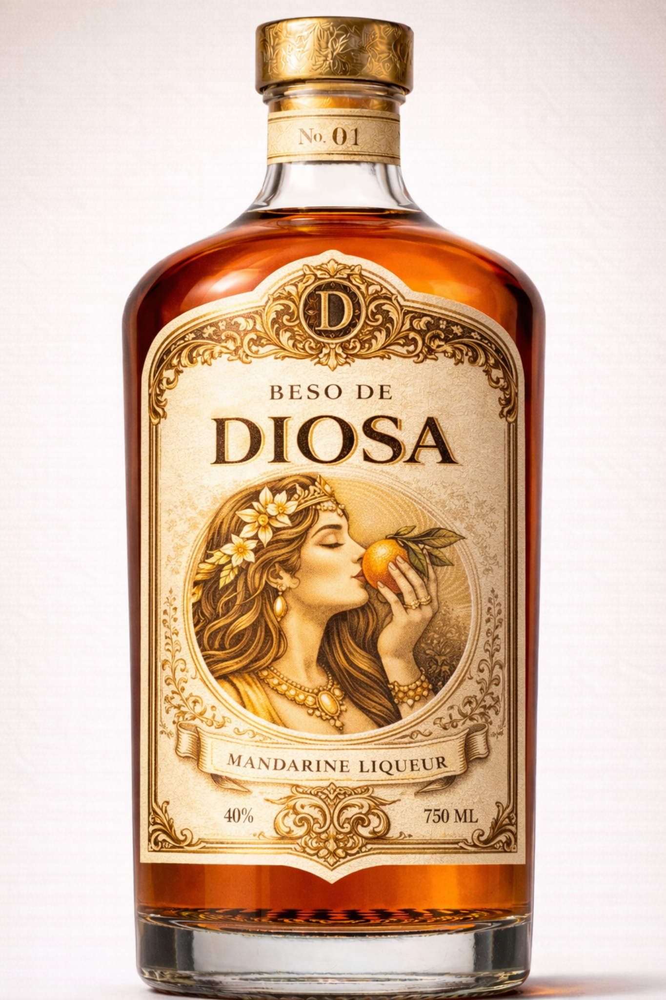 Beso de Diosa Mandarine Liqueur bottle — 750mL